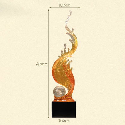 Home Decor,Wind And Water Rising Ornament,Vertical Entrance,Living Room TV Cabinet,Hotel Art Decoration Sculpture Customized
