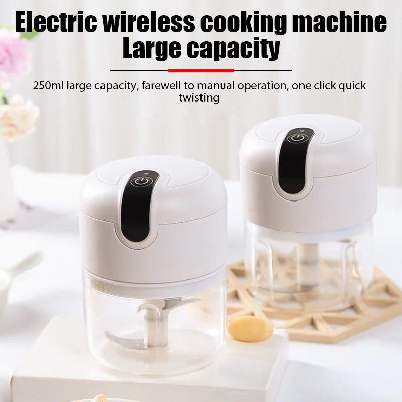 VIRALE : Tritatutto Elettrico USB – Mini Robot da Cucina per Aglio, Verdure, Carne e Frutta