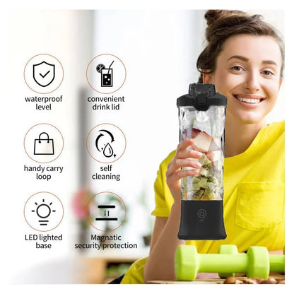 Frullatore Portatile USB-C 600-800ml – Blender Senza Fili per Smoothie, Palestra e Ufficio