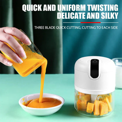 VIRALE : Tritatutto Elettrico USB – Mini Robot da Cucina per Aglio, Verdure, Carne e Frutta