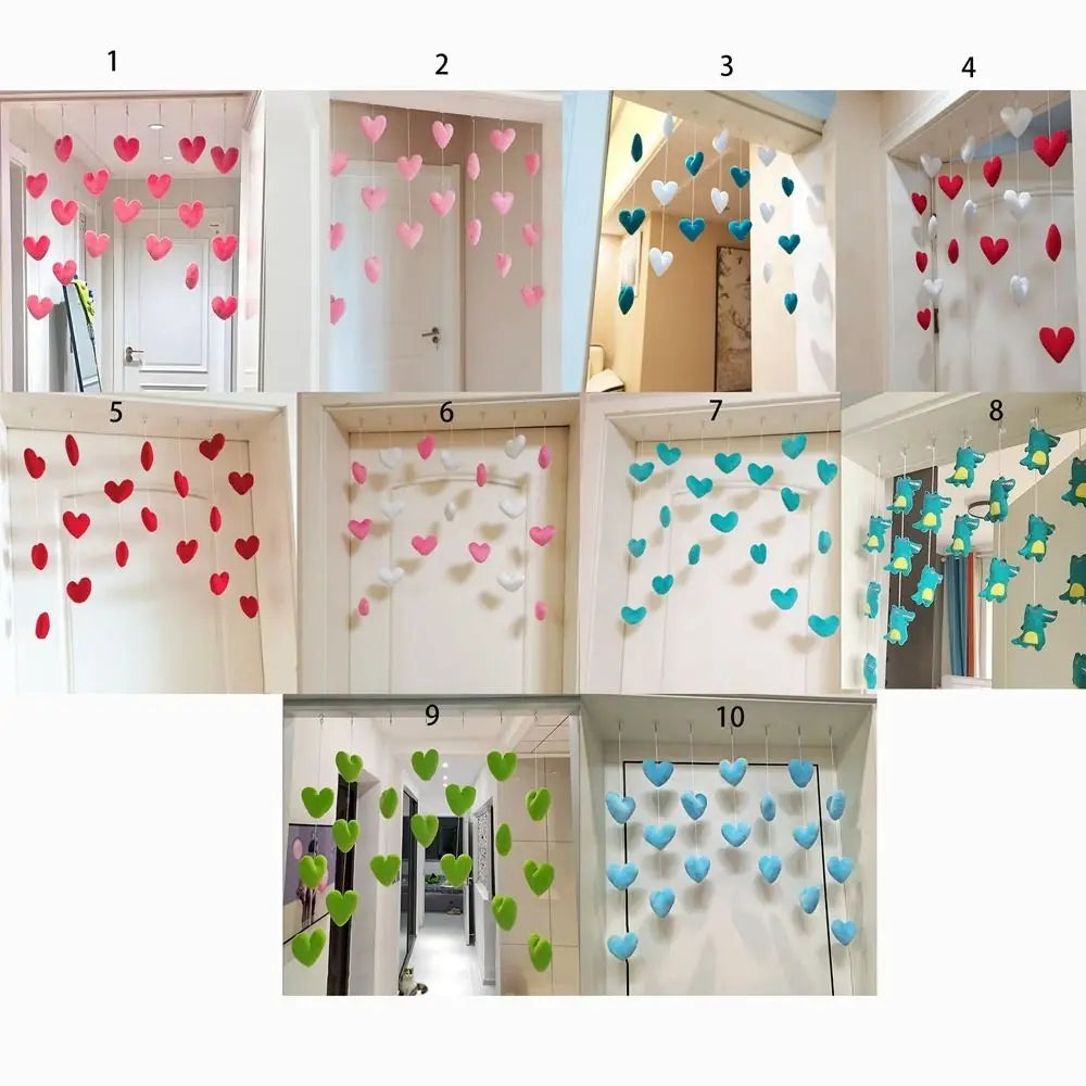 Tenda Decorativa con Cuori da Porta – Decorazione Romantica per Camera Ragazza e Casa