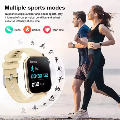 Orologio intelligente con touch screen completo, promemoria delle chiamate, controllo musicale e altre funzioni, compatibile con iPhone/Android