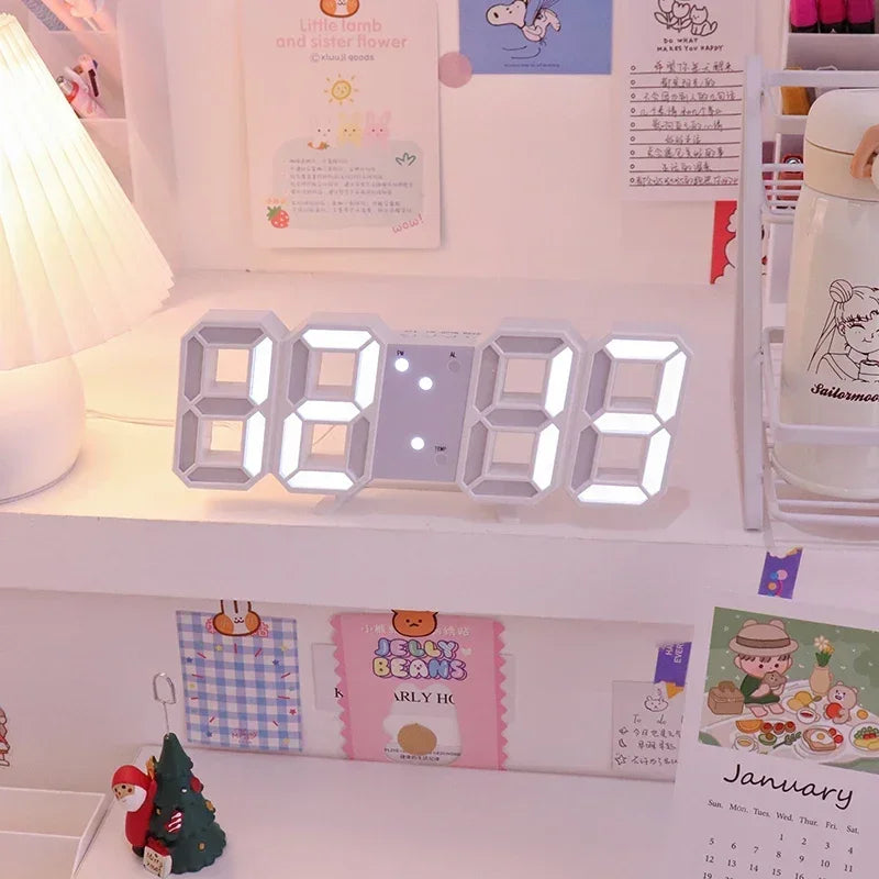 Orologio Digitale LED da Tavolo e Parete – Sveglia Moderna per Camera, Ufficio e Salotto