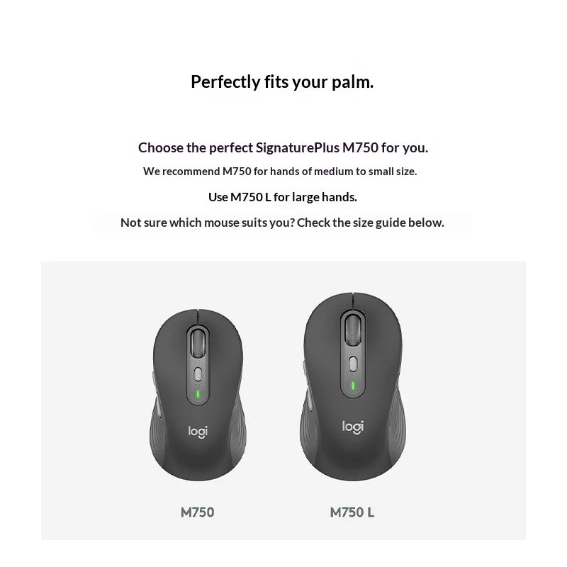 Mouse Wireless Bluetooth Logitech M750 – 4000 DPI, Silenzioso e Preciso per Ufficio e Laptop