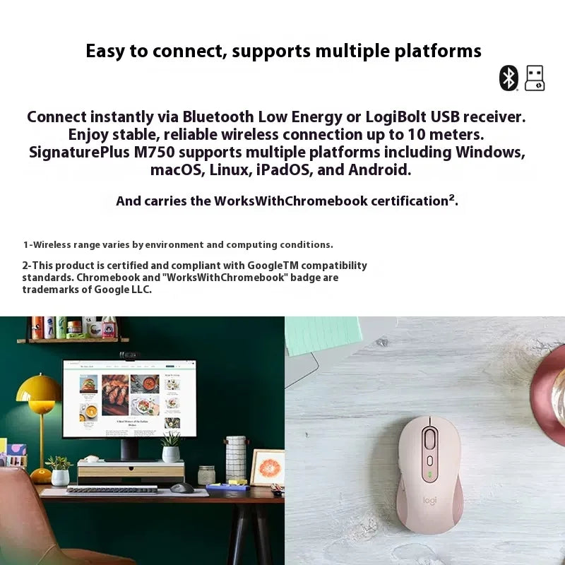 Mouse Wireless Logitech M750 / M650 – Silenzioso, Preciso e Comodo per Ufficio e Laptop