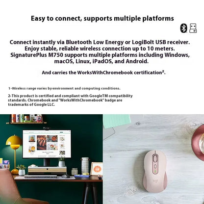 Mouse Wireless Logitech M750 / M650 – Silenzioso, Preciso e Comodo per Ufficio e Laptop