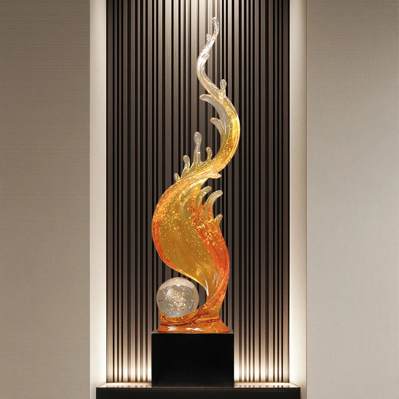 Home Decor,Wind And Water Rising Ornament,Vertical Entrance,Living Room TV Cabinet,Hotel Art Decoration Sculpture Customized