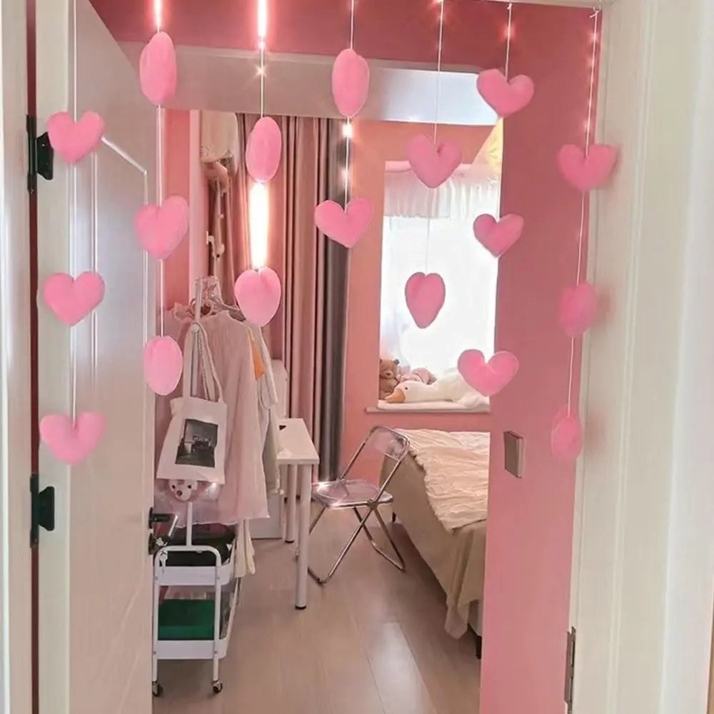 Tenda Decorativa con Cuori da Porta – Decorazione Romantica per Camera Ragazza e Casa
