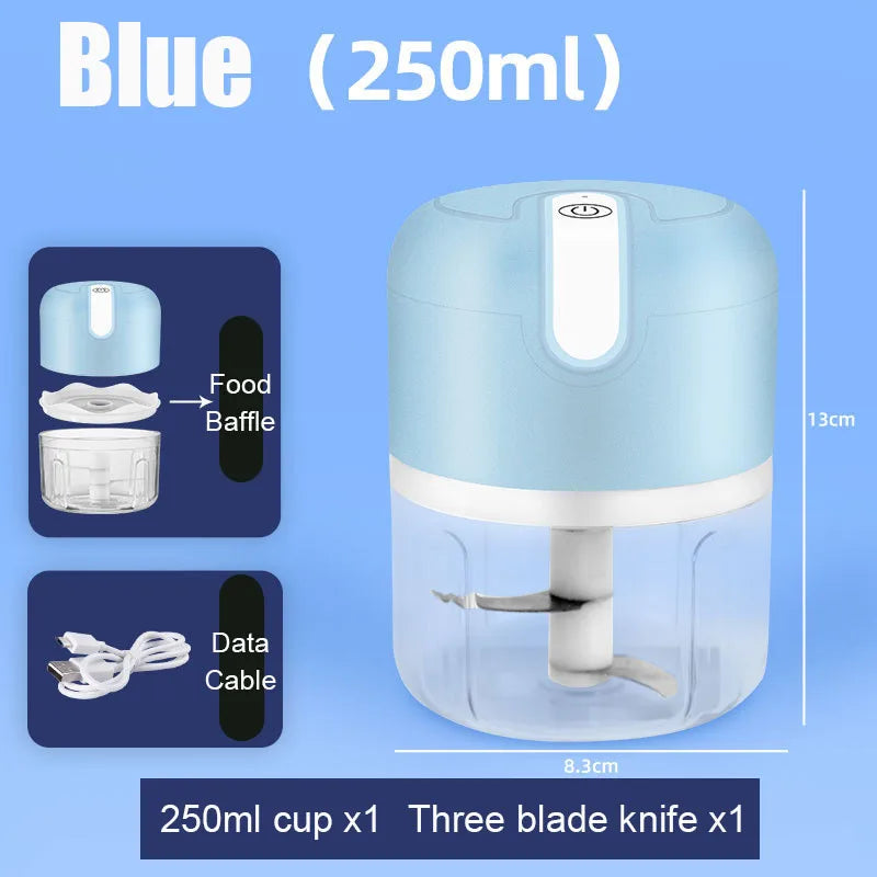 VIRALE : Tritatutto Elettrico USB – Mini Robot da Cucina per Aglio, Verdure, Carne e Frutta