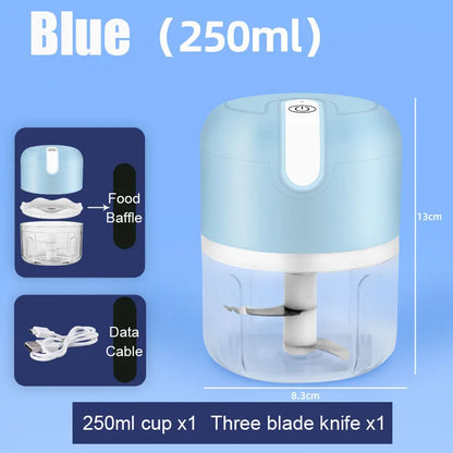 VIRALE : Tritatutto Elettrico USB – Mini Robot da Cucina per Aglio, Verdure, Carne e Frutta