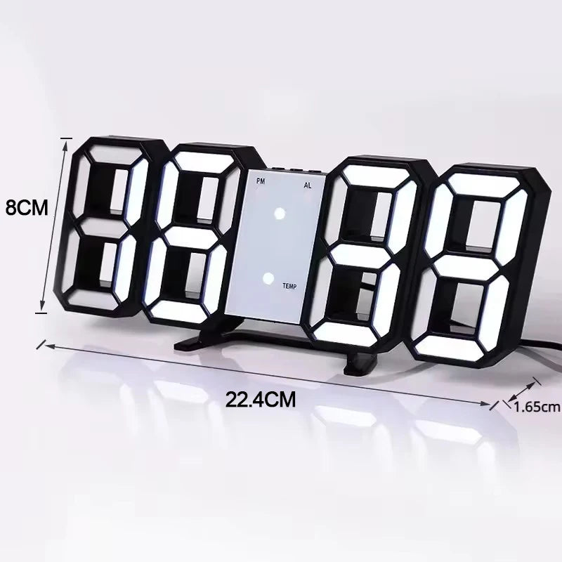 Orologio Digitale LED da Tavolo e Parete – Sveglia Moderna per Camera, Ufficio e Salotto