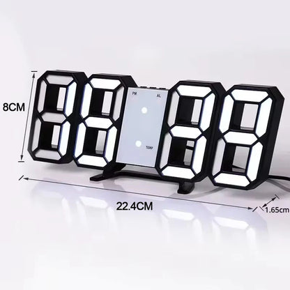 Orologio Digitale LED da Tavolo e Parete – Sveglia Moderna per Camera, Ufficio e Salotto