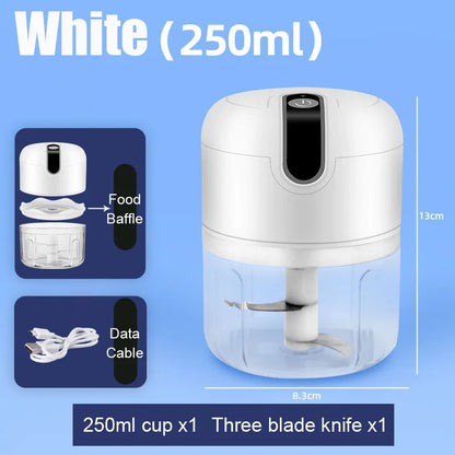 VIRALE : Tritatutto Elettrico USB – Mini Robot da Cucina per Aglio, Verdure, Carne e Frutta