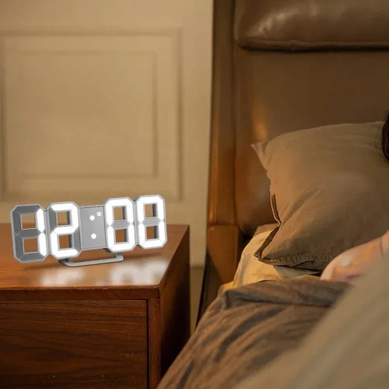Orologio Digitale LED da Tavolo e Parete – Sveglia Moderna per Camera, Ufficio e Salotto