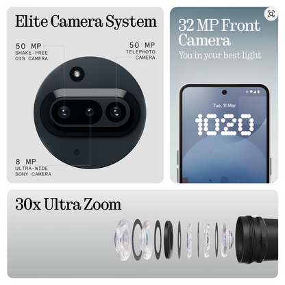 Nothing Phone (3a) 5G Smartphone Potente con Display AMOLED, Fotocamera 50MP e Ricarica Rapida
