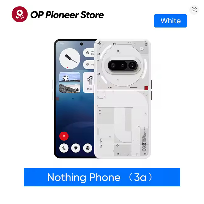 Nothing Phone (3a) 5G Smartphone Potente con Display AMOLED, Fotocamera 50MP e Ricarica Rapida