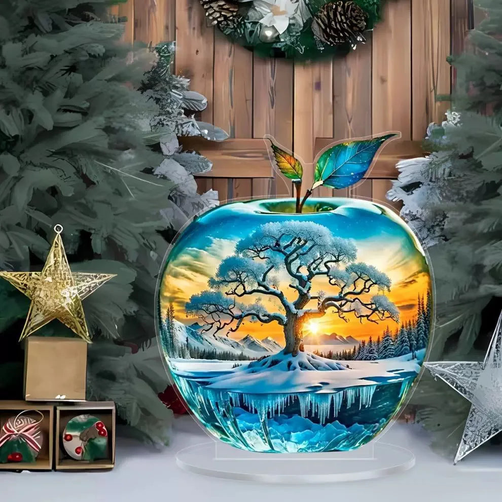 Decorazione da Tavolo Moderna – Ornamento Artistico a Forma di Mela per Casa e Ingresso