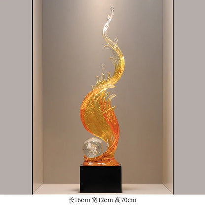 Home Decor,Wind And Water Rising Ornament,Vertical Entrance,Living Room TV Cabinet,Hotel Art Decoration Sculpture Customized