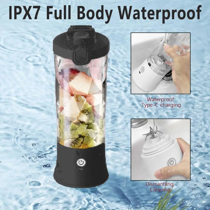 Frullatore Portatile USB-C 600-800ml – Blender Senza Fili per Smoothie, Palestra e Ufficio