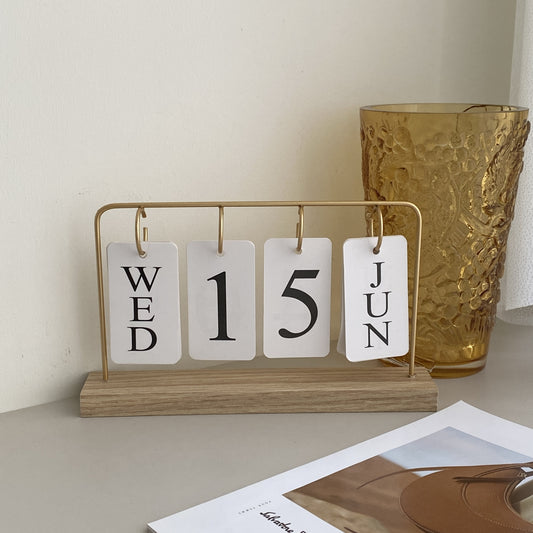 Calendario Creativo Mini DIY Decorazione da Scrivania Elegante per Casa e Ufficio